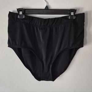 Swim By Cacique Black High-Waisted Swim Bottoms